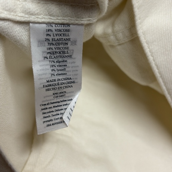 Faherty Stretch Terry Trucker Jacket Egret Cream Size Medium NWT - Picture 7 of 7